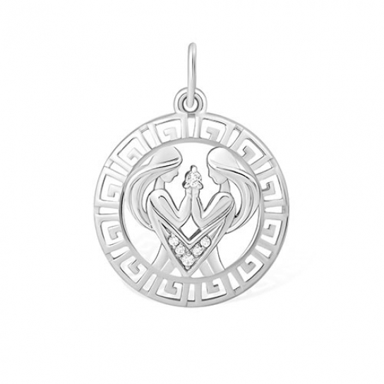Серебряная подвеска 925, с фианитом