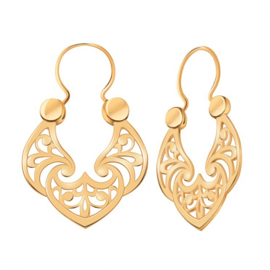 Золотые серьги 585, женские