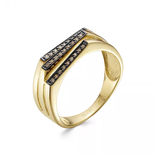 Кольцо с бриллиантами из золота