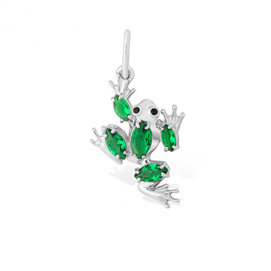 Серебряная подвеска 925, женская, с фианитом