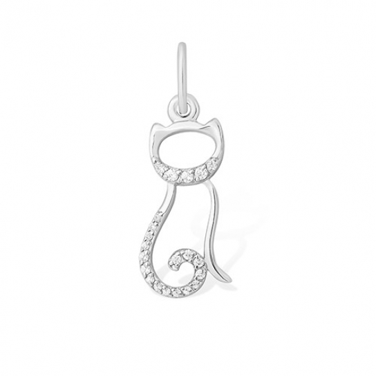 Серебряная подвеска 925, женская, с фианитом