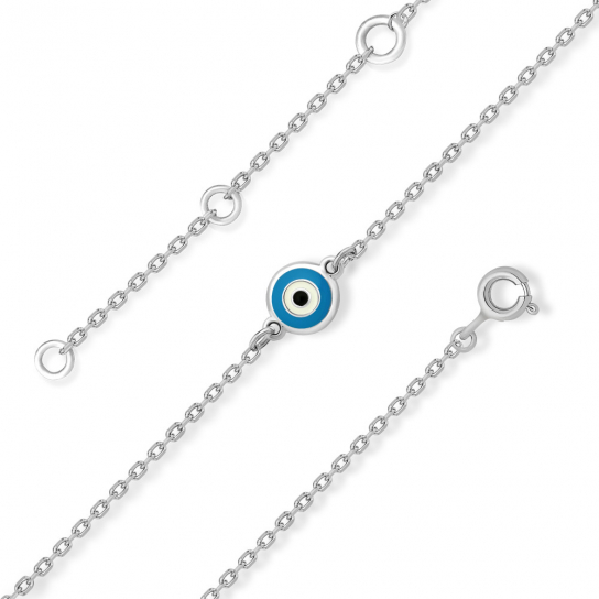 Серебряный браслет 925, плетение фигурное, длина 17 см