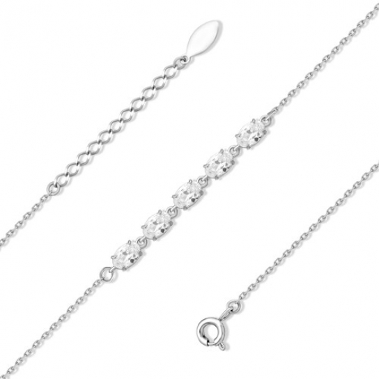 Серебряный браслет 925, плетение фантазийное, длина 17 см