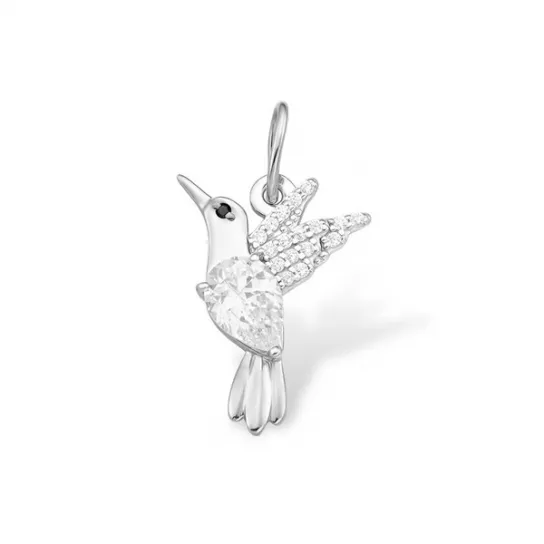 Серебряная подвеска 925, женская, с фианитом