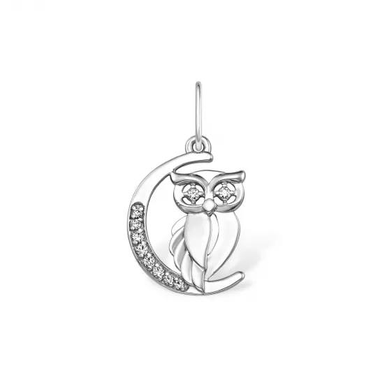 Серебряная подвеска 925, с фианитом