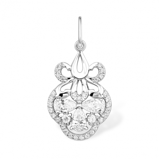 Серебряная подвеска 925, с фианитом