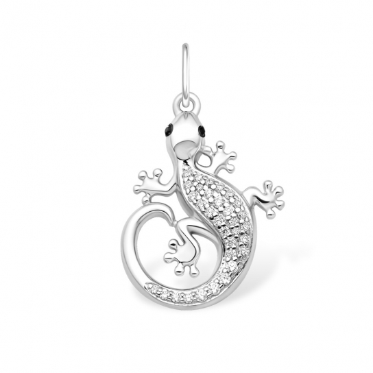 Серебряная подвеска 925, женская, с фианитом