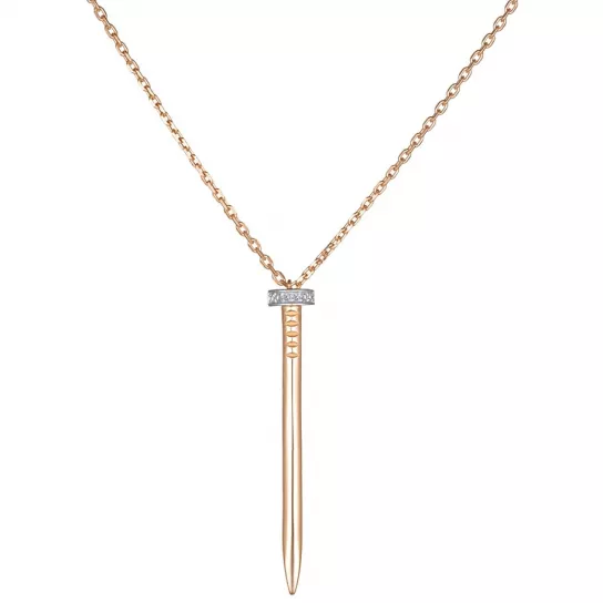 Колье с фианитом из золота