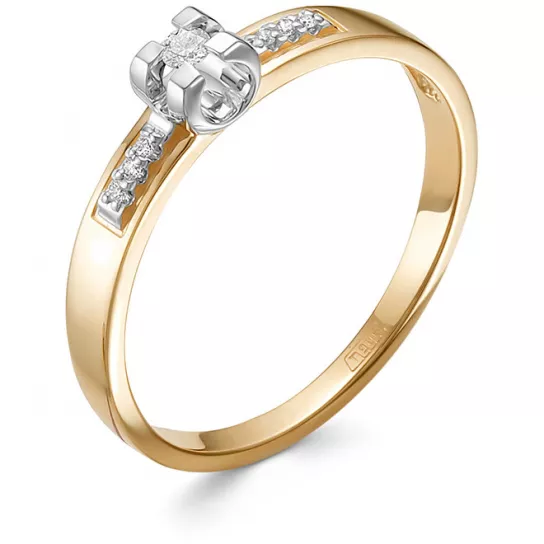 Кольцо с бриллиантами из золота