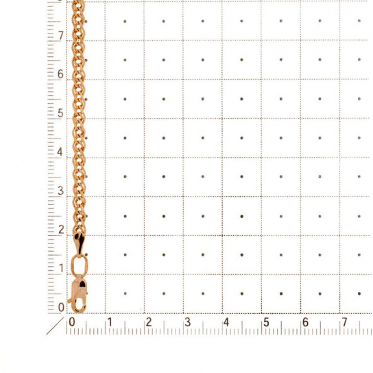 Золотая цепочка 585 на шею, плетение нонна, длина 45 см, цвет красное золото