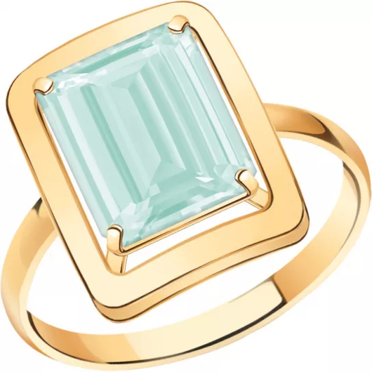 Кольцо с кварцем из золота