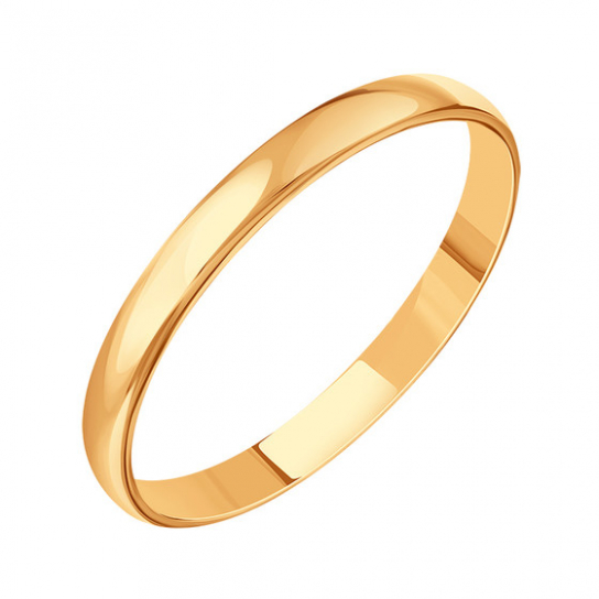 Золотое обручальное кольцо 585, размер 16.5