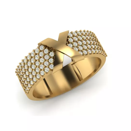 Золотое кольцо 585, женское, с фианитом, размер 18