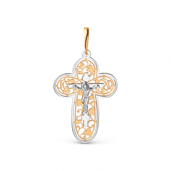 Золотой крестик 585 нательный, на шею