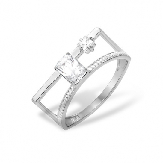 Серебряное кольцо 925, женское, с фианитом, размер 18