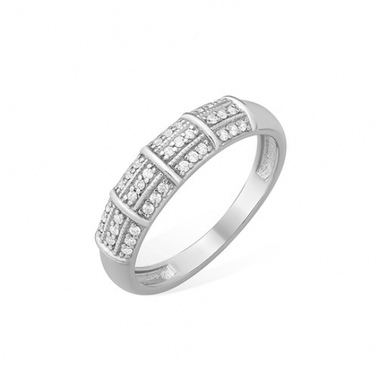 Серебряное кольцо 925, женское, с фианитом, размер 17