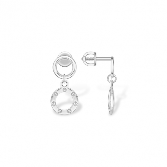 Пусеты из серебра