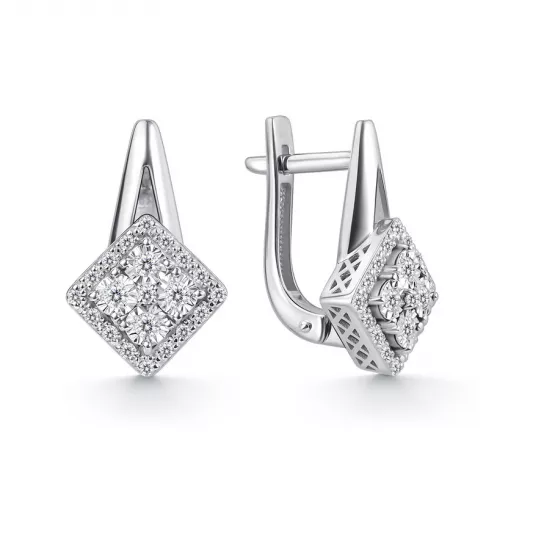 Серьги с бриллиантами из золота