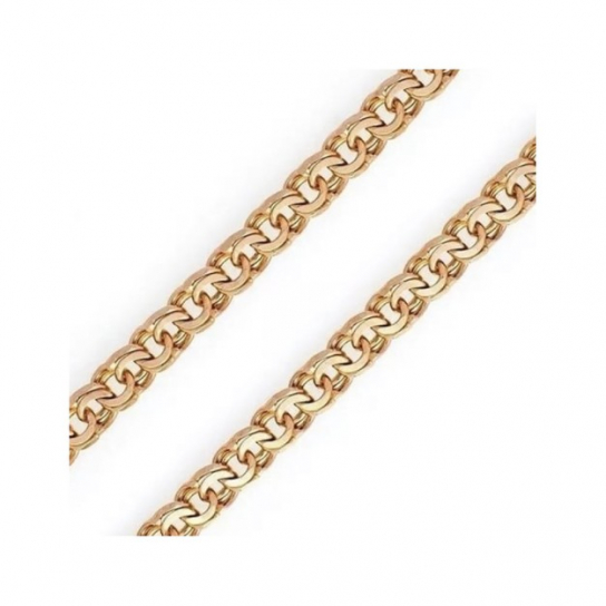 Золотая цепочка 585 на шею, длина 50 см, цвет красное золото