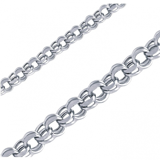 Серебряный браслет 925, плетение бисмарк, длина 17 см