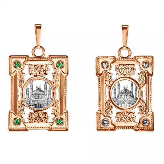 Подвеска с фианитом из золота