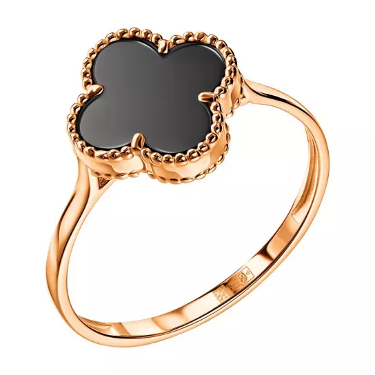 Кольцо с ониксом из золота