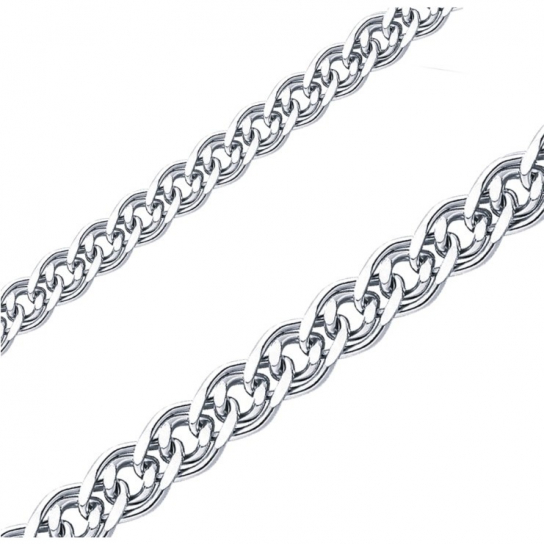 Серебряный браслет 925, плетение нонна, длина 17 см