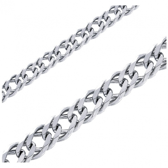 Серебряный браслет 925, плетение двойной ромб, длина 21 см