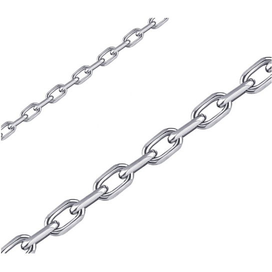 Серебряная цепочка 925 на шею, плетение якорное, длина 45 см