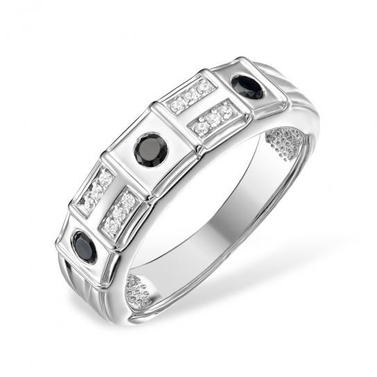 Серебряное кольцо 925, мужское, с фианитом, размер 21