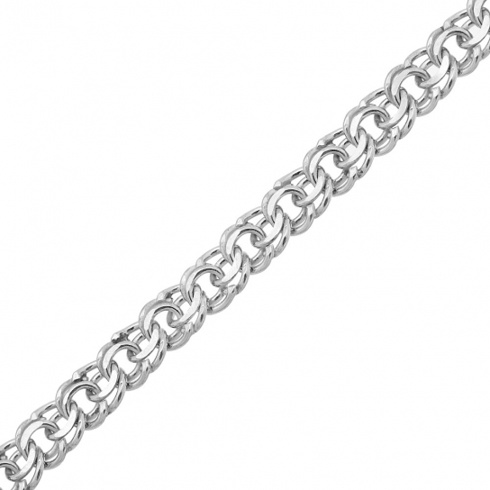 Серебряный браслет 925, плетение бисмарк, длина 22 см