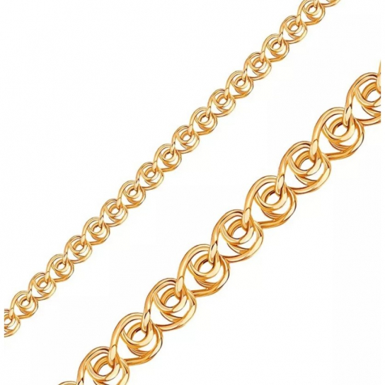 Золотой браслет 585, плетение лав пустотелая, длина 16 см