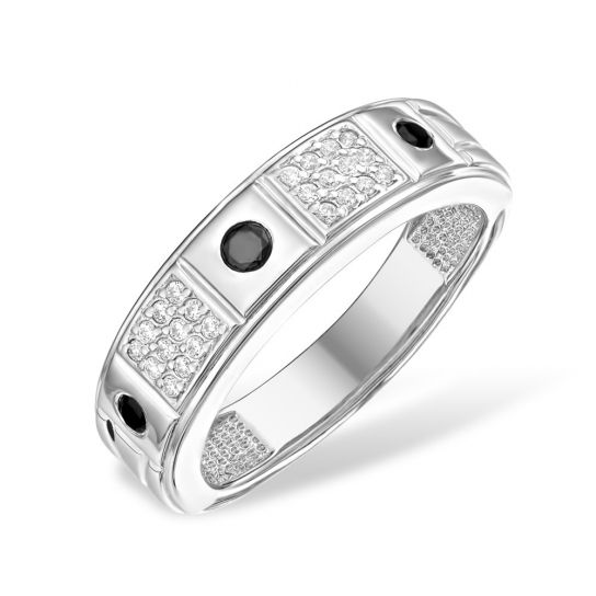 Серебряное кольцо 925, женское, с фианитом, размер 21