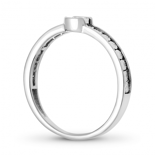 Золотое кольцо 585, женское, с бриллиантом, размер 16.5