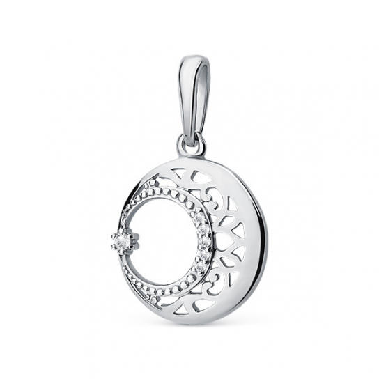 Серебряная подвеска 925, с фианитом