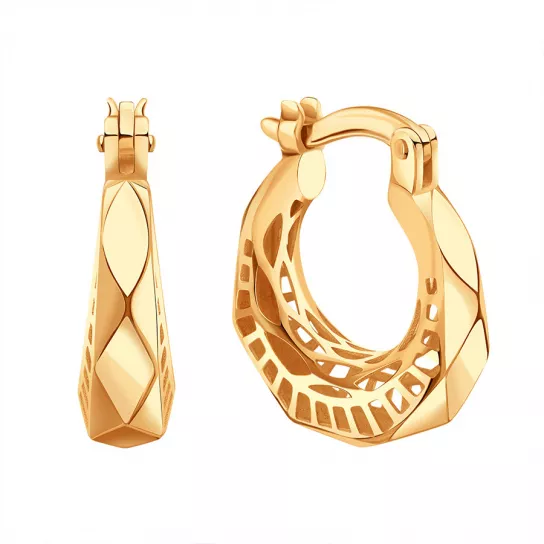 Золотые серьги 585, женские