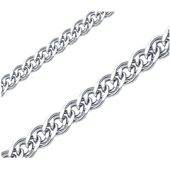 Серебряная цепочка 925 на шею, плетение нонна, длина 45 см