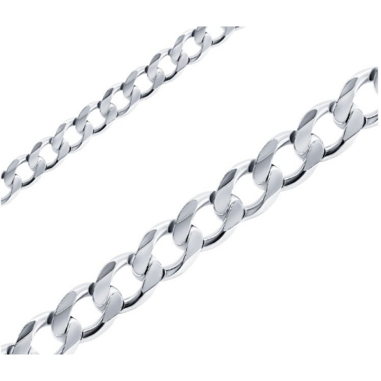 Серебряная цепочка 925 на шею, плетение панцирное, длина 45 см