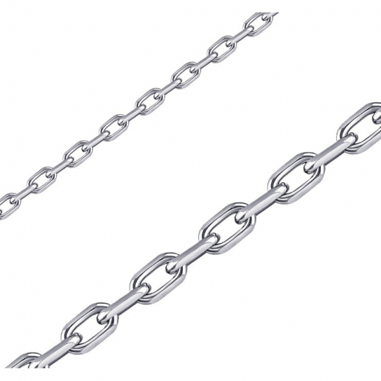 Серебряная цепочка 925 на шею, плетение якорное, длина 50 см