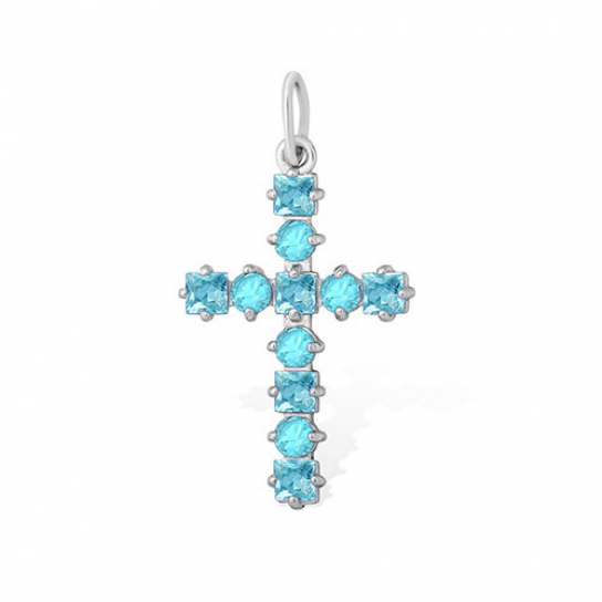 Серебряная подвеска 925, женская, с фианитом