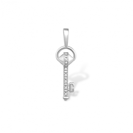 Серебряная подвеска 925, женская, с фианитом