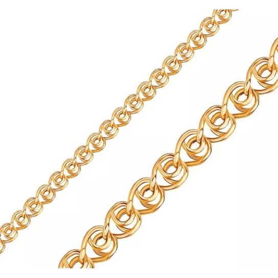 Золотой браслет 585, плетение лав, длина 18 см