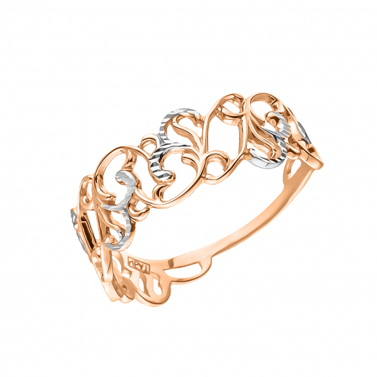 Золотое кольцо 585, женское, размер 18.5