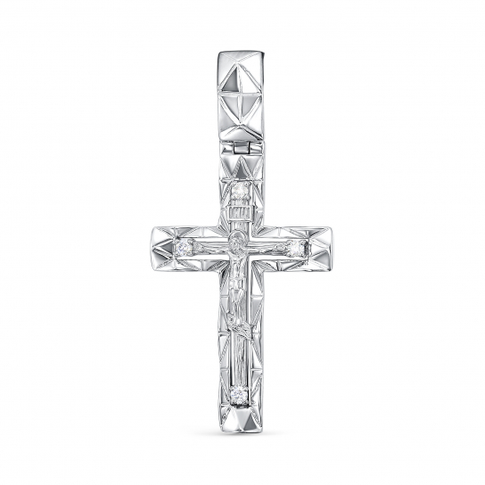 Золотой крестик 585 нательный, на шею