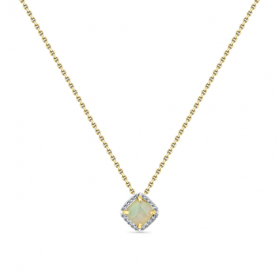 Колье с бриллиантами с опалом из золота