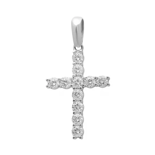 Крест с фианитом из золота