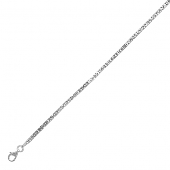 Серебряная цепочка 925 на шею, плетение фантазийное, длина 55 см