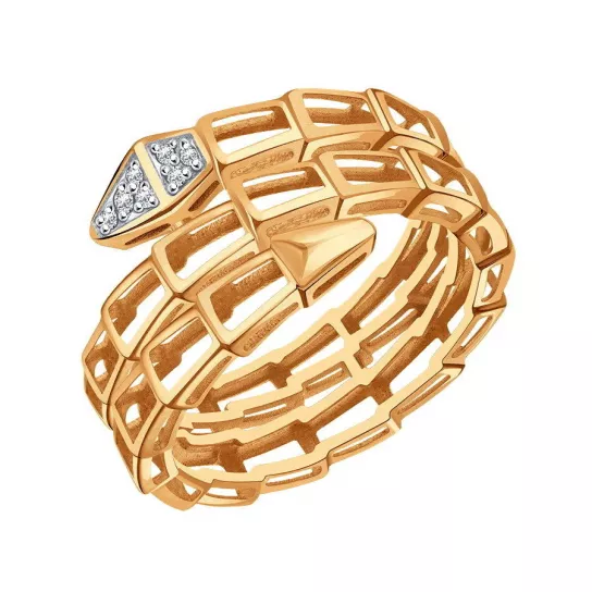 Золотое кольцо 585, женское, размер 18