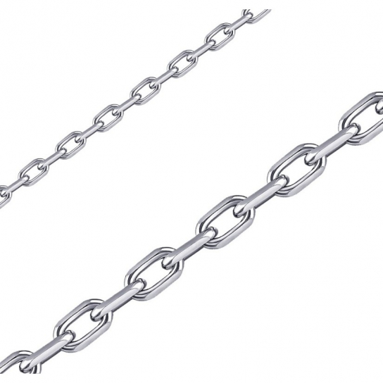 Серебряная цепочка 925 на шею, плетение якорное, длина 45 см