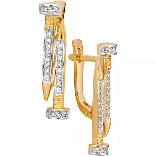 Золотые серьги 585, женские